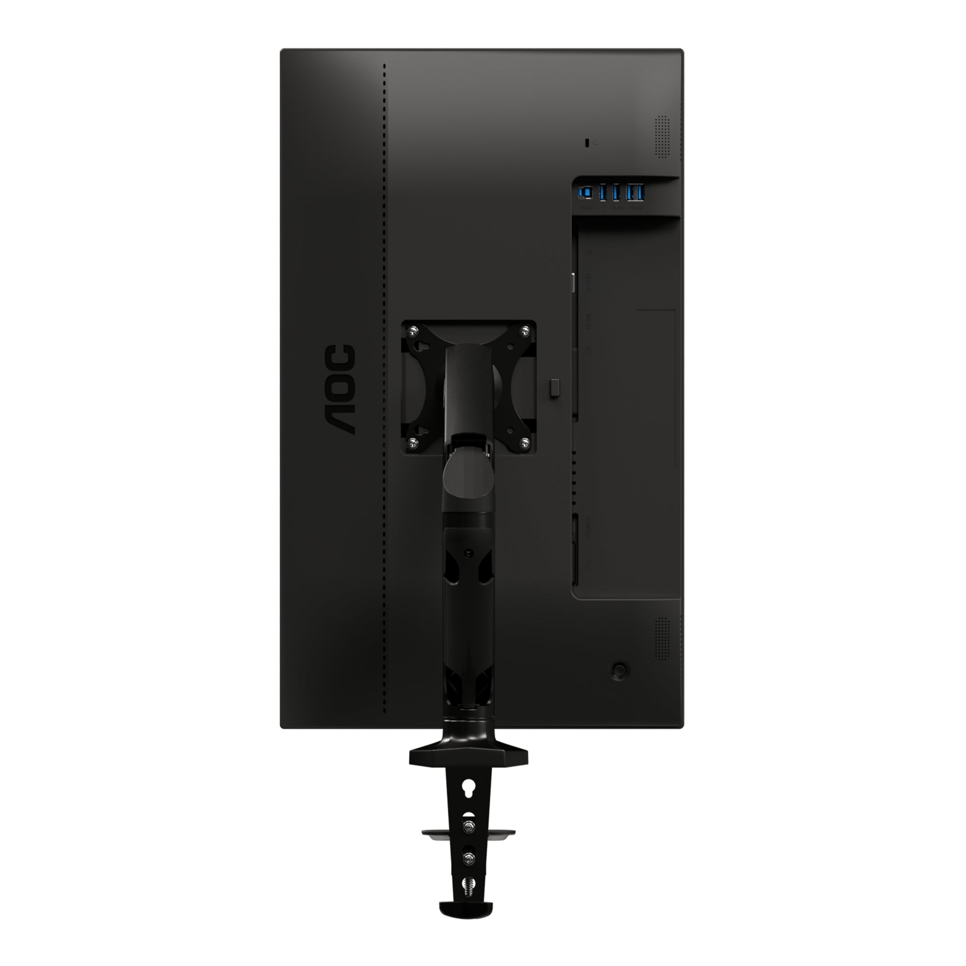 AOC AS110D0 – Monitorarm, Tischklemme – bis 32", VESA 75 × 75/100 × 100 mm, 9 kg, höhenverstellbar, schwarz