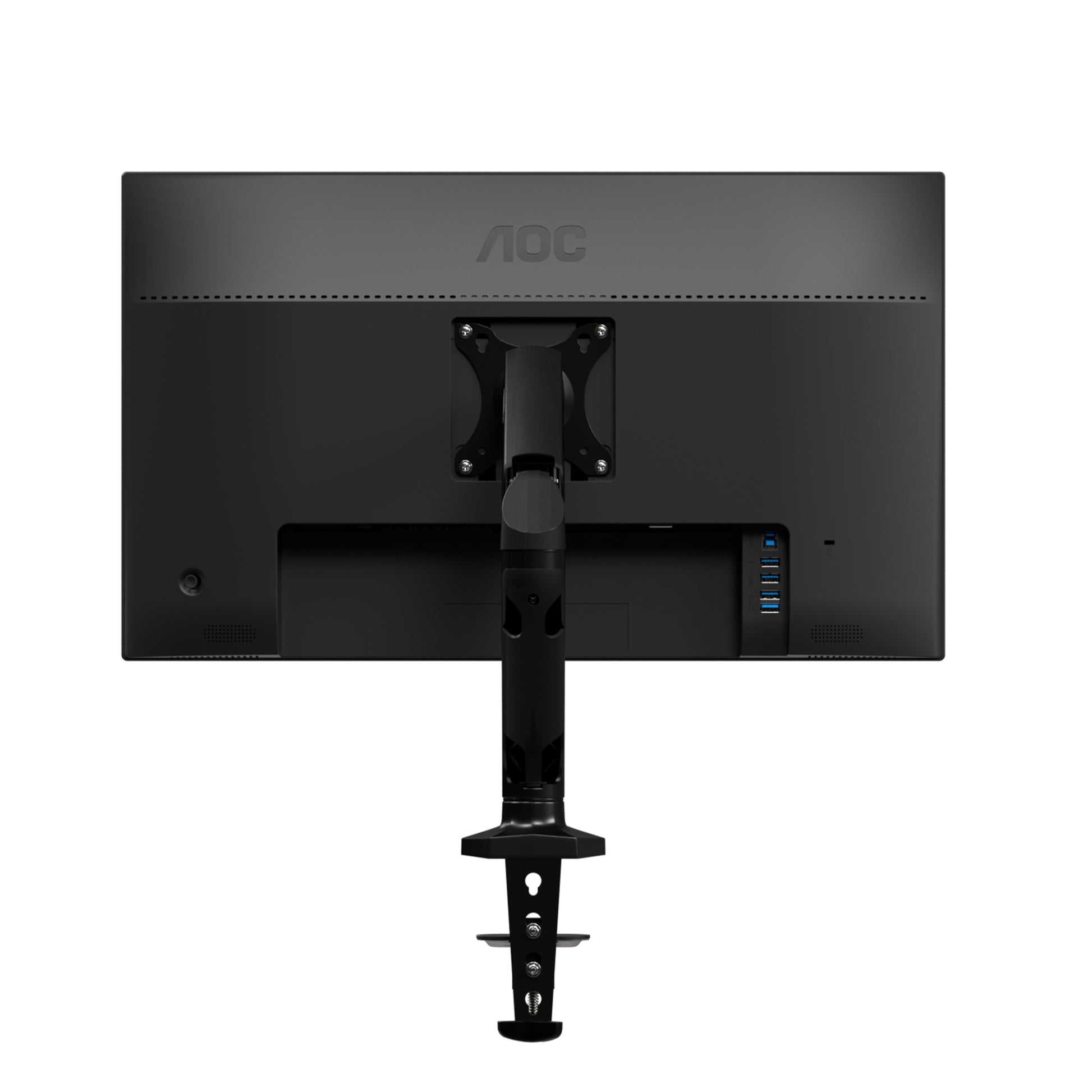 AOC AS110D0 – Monitorarm, Tischklemme – bis 32", VESA 75 × 75/100 × 100 mm, 9 kg, höhenverstellbar, schwarz