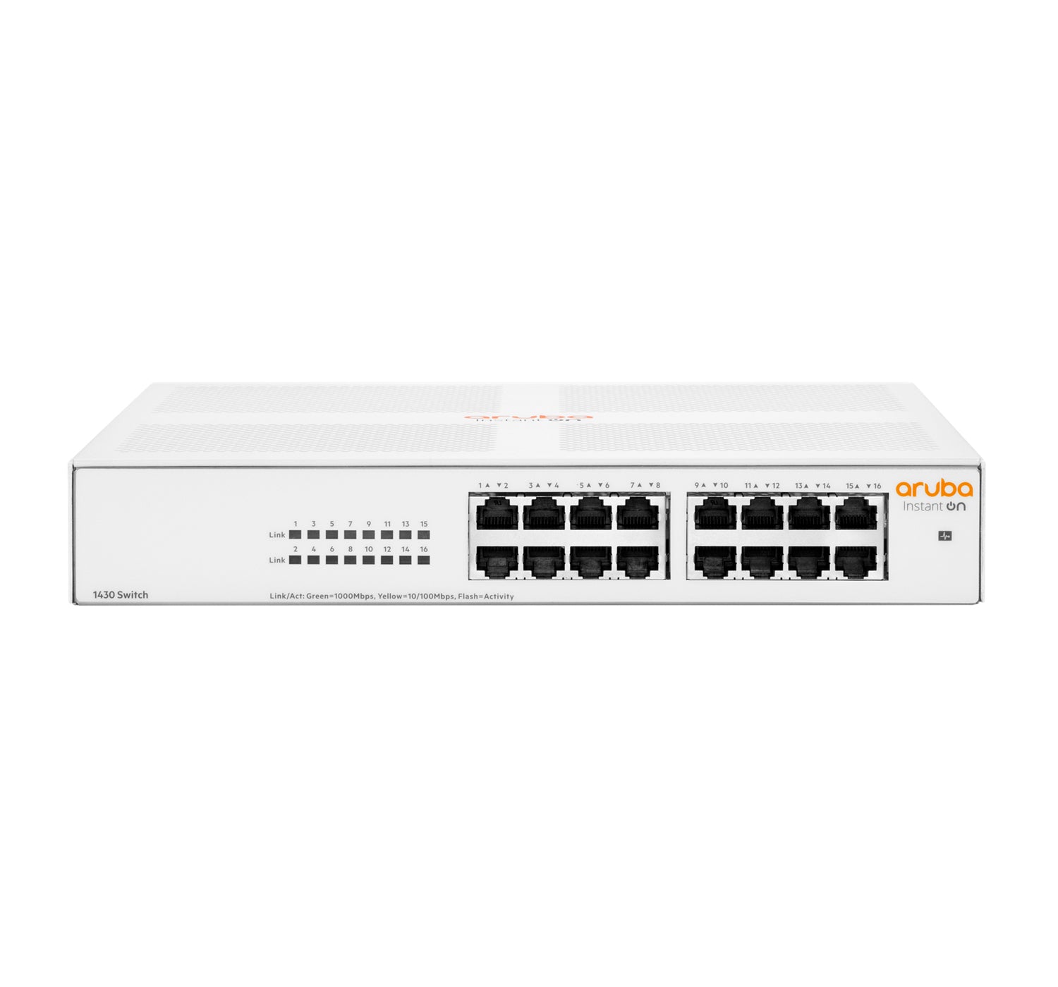 HPE Aruba Networking Instant On 1430 16G – Unmanaged L2 Switch – 16× 1G, 19", 1U