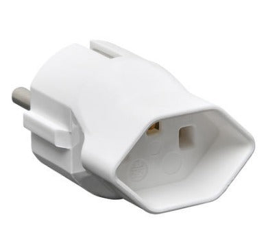 M. Schönenberger Schönenberger Reiseadapter Deutschland zu Schweiz – 1× Fassung, Typ 23, 230 V, 2300 W, 3-polig, Weiss
