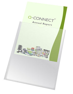 Q-CONNECT Sichtmappe A6 – 1 Hülle, transparent, Kunststoff, 150 µm, 25er-Pack