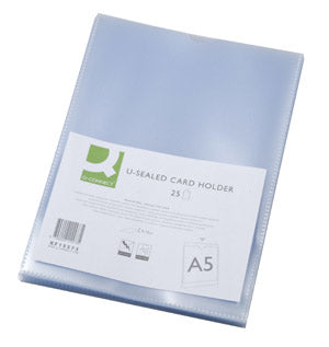 Q-CONNECT Sichtmappe A5 – 1 Hülle, Transparent, Kunststoff, Matt, 150 µm, 25er-Pack