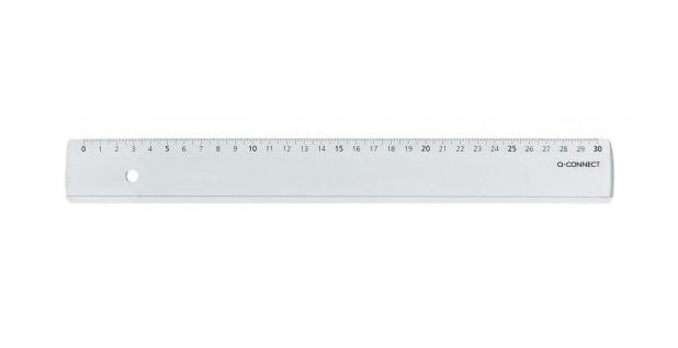 Connect Wandtafel-Lineal 30 cm – Kunststoff, transparent