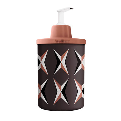 Sterillium Mia – Desinfektionsmittelspender, für 475/500 ml Flaschen, zum Aufstellen, Kunststoff, braun