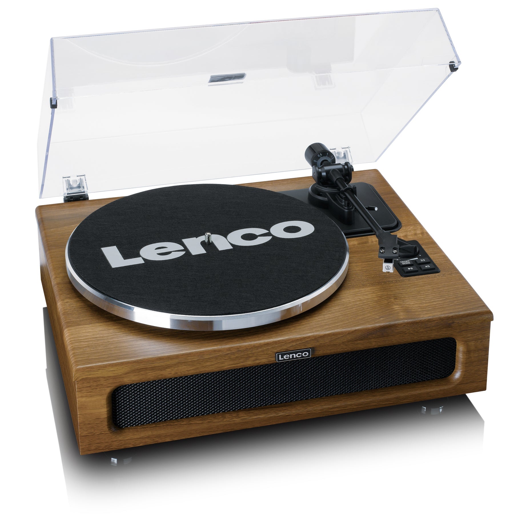 Lenco LS-410WA – Plattenspieler – Stationär – Riemenantrieb, 33⅓ U/min, Phono-Vorverstärker – Schwarz