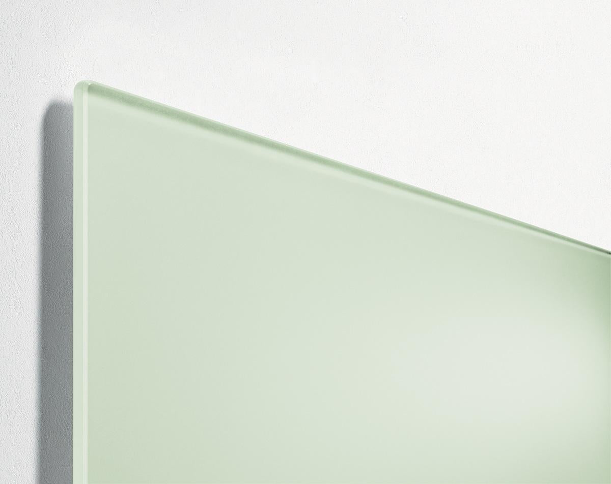 Sigel Whiteboard – 60 × 40 cm, Glas, magnetisch, Wandmontage, inkl. Magnetwürfel, Montagesatz