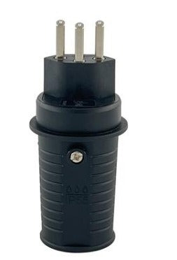 M. Schönenberger Schönenberger Montagestecker, 16 A 250 V, IP55, Eingang T23, Schraubklemme – schwarz