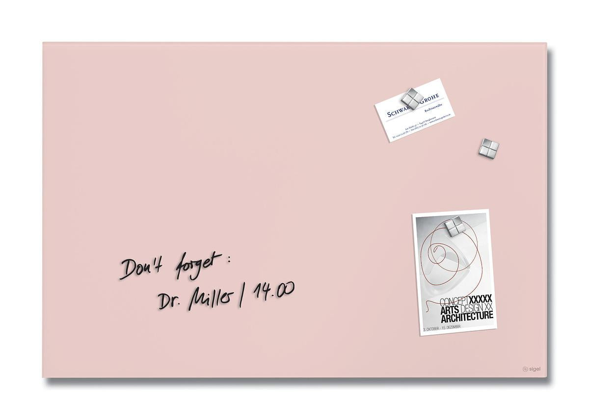 Sigel Whiteboard – 60 × 40 cm, Glas (matt), magnetisch, Wandmontage