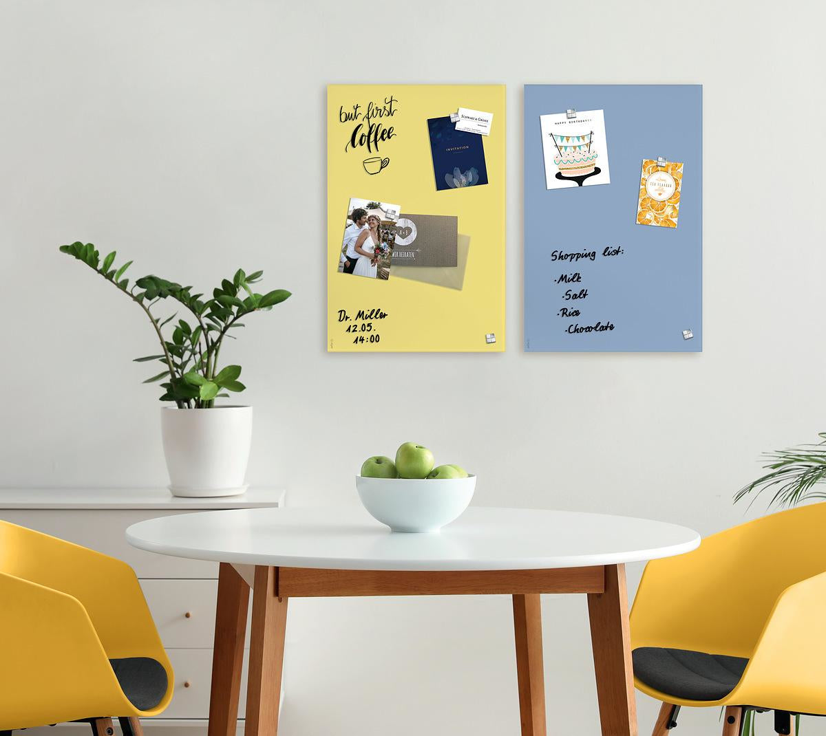 Sigel Whiteboard – 60 × 40 cm, Glas, magnetisch, Wandmontage, inkl. Montagesatz, Magnete