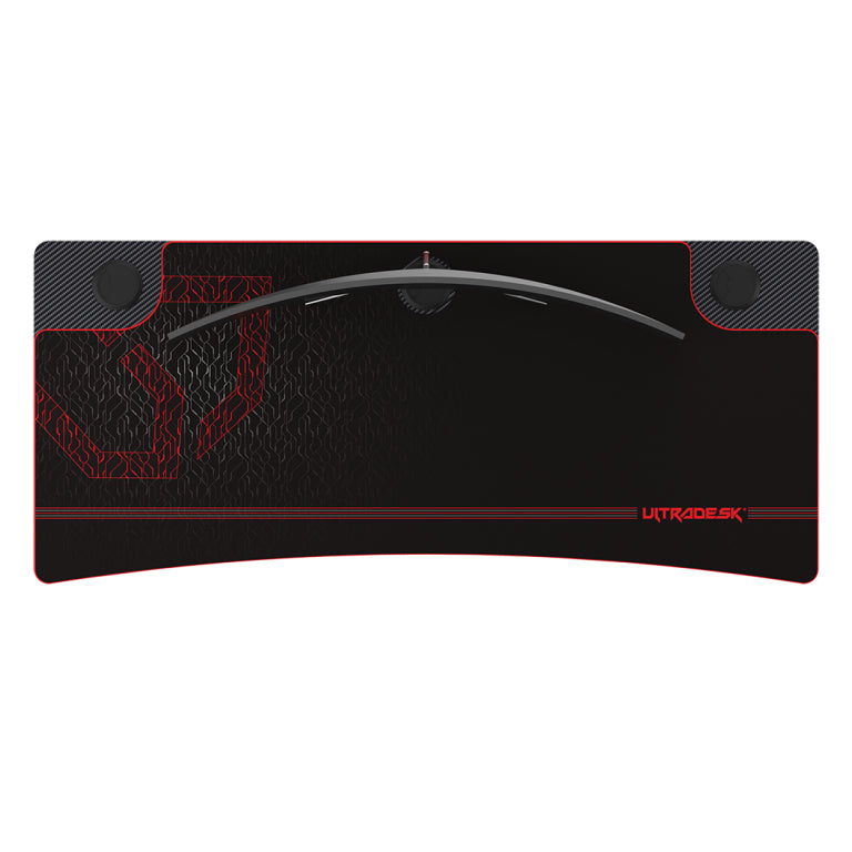 Ultradesk Cruiser Gaming-Tisch – 160 × 70 cm, höhenverstellbar, rot, Stahl