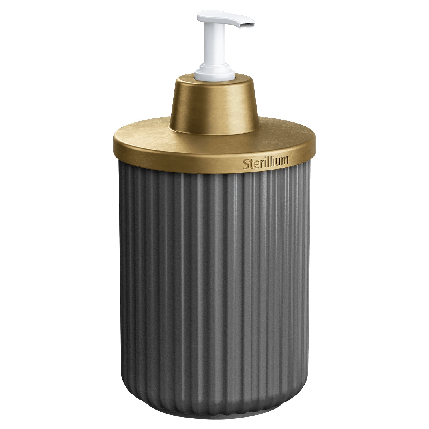 Sterillium Emma – Desinfektionsmittelspender, 500 ml, für 475/500 ml Flaschen, zum Aufstellen, Keramik, grau