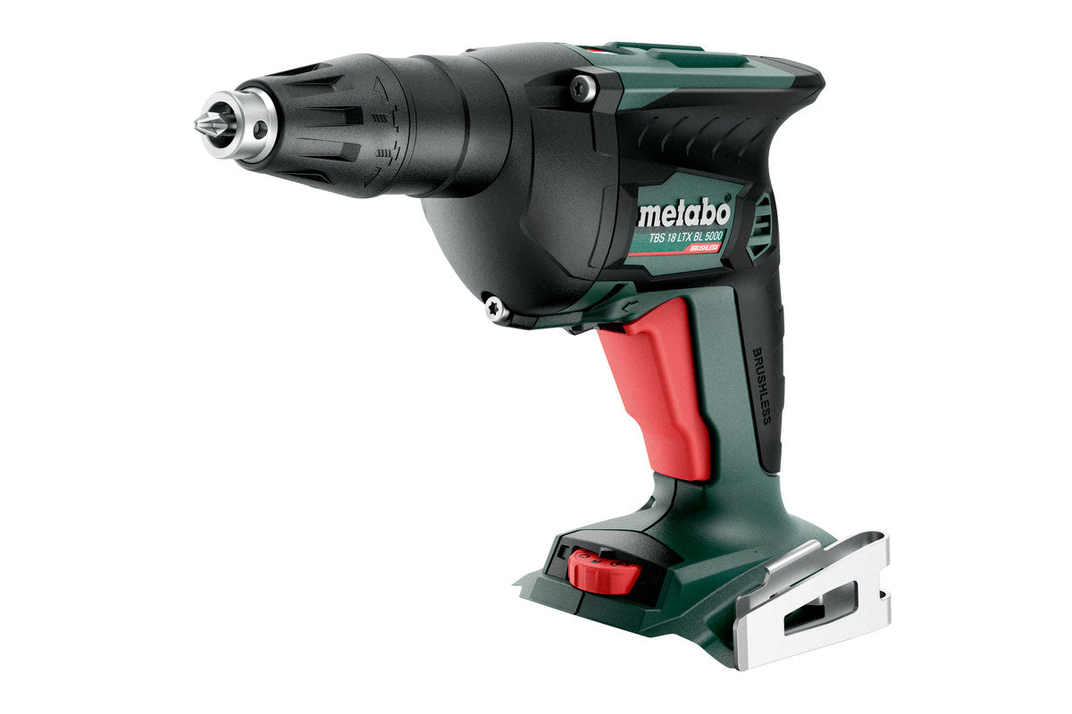 Metabo Trockenbauschrauber TBS 18 LTX BL 5000 – 18 V (CAS) – 1/4" Sechskant-Bithalter – 6 Nm – Solo – Brushless