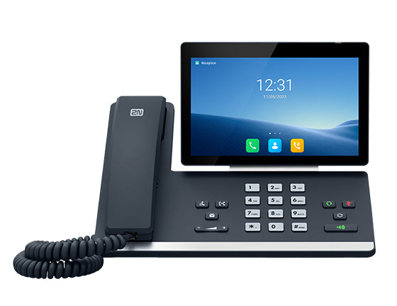 2N D7A – IP-Videotelefon, 7" Touch, WLAN/BT, Gigabit, PoE, für Skype, Schwarz