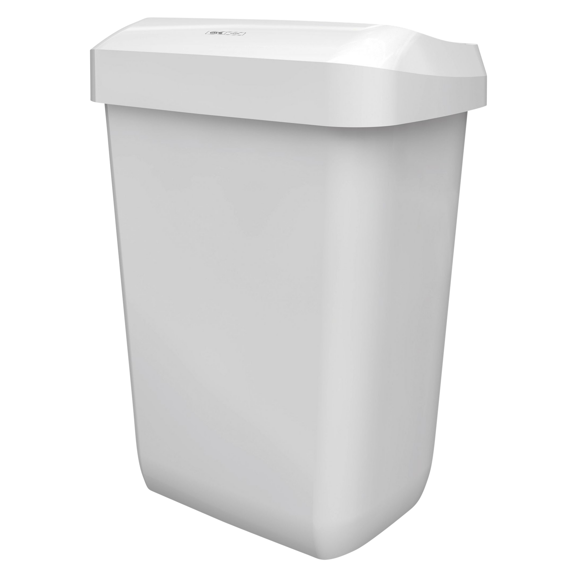 CWS ParadiseLine Papierkorb – 23 l – Kunststoff – Weiss – Abnehmbarer Deckel – Wandmontierbar