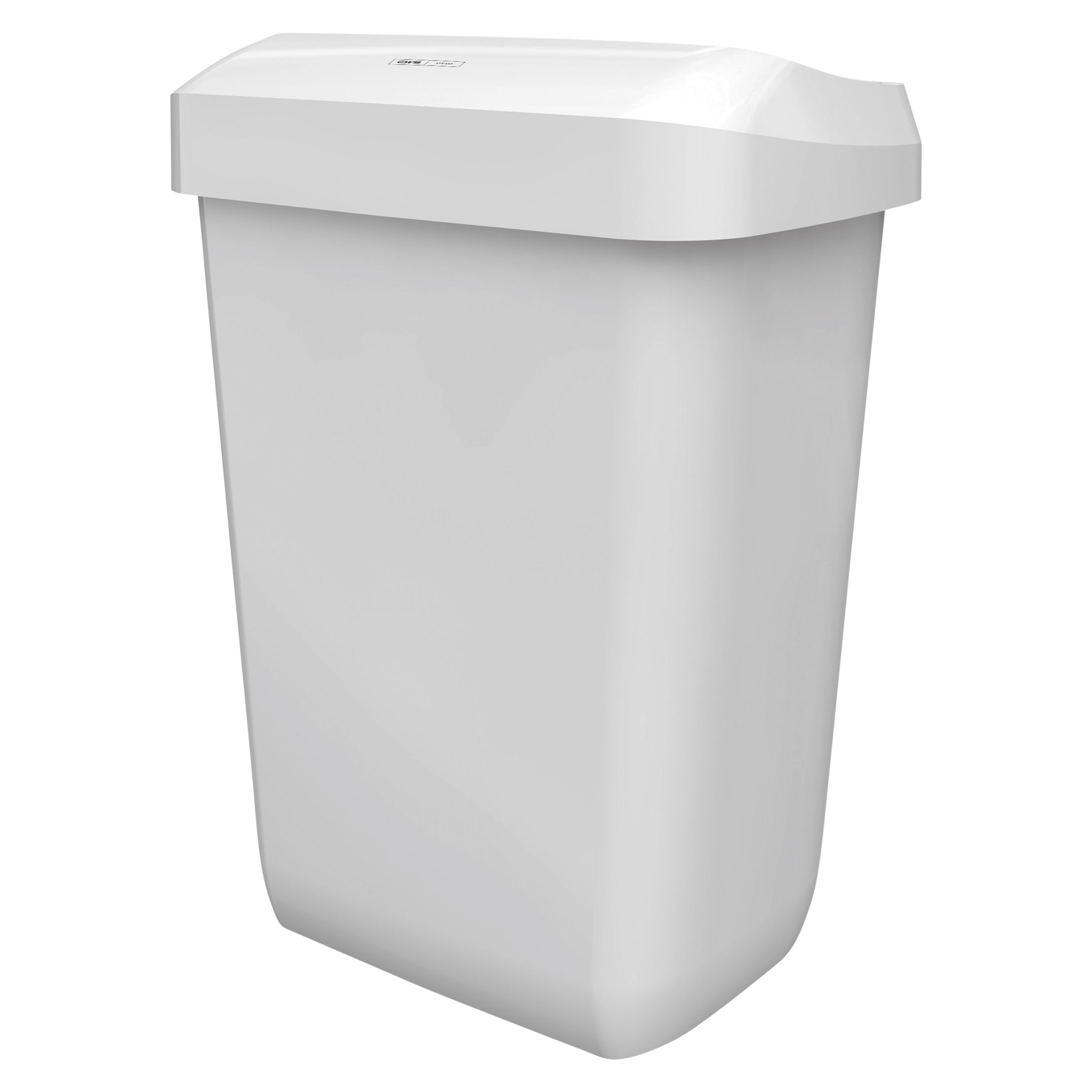 CWS ParadiseLine Papierkorb – 23 l – Kunststoff – Weiss – Abnehmbarer Deckel – Wandmontierbar