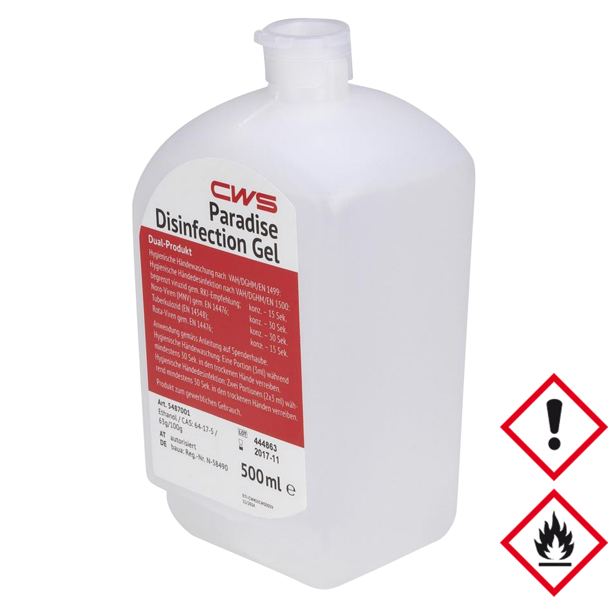 Cws Händedesinfektionsgel – für ParadiseLine – 500 ml