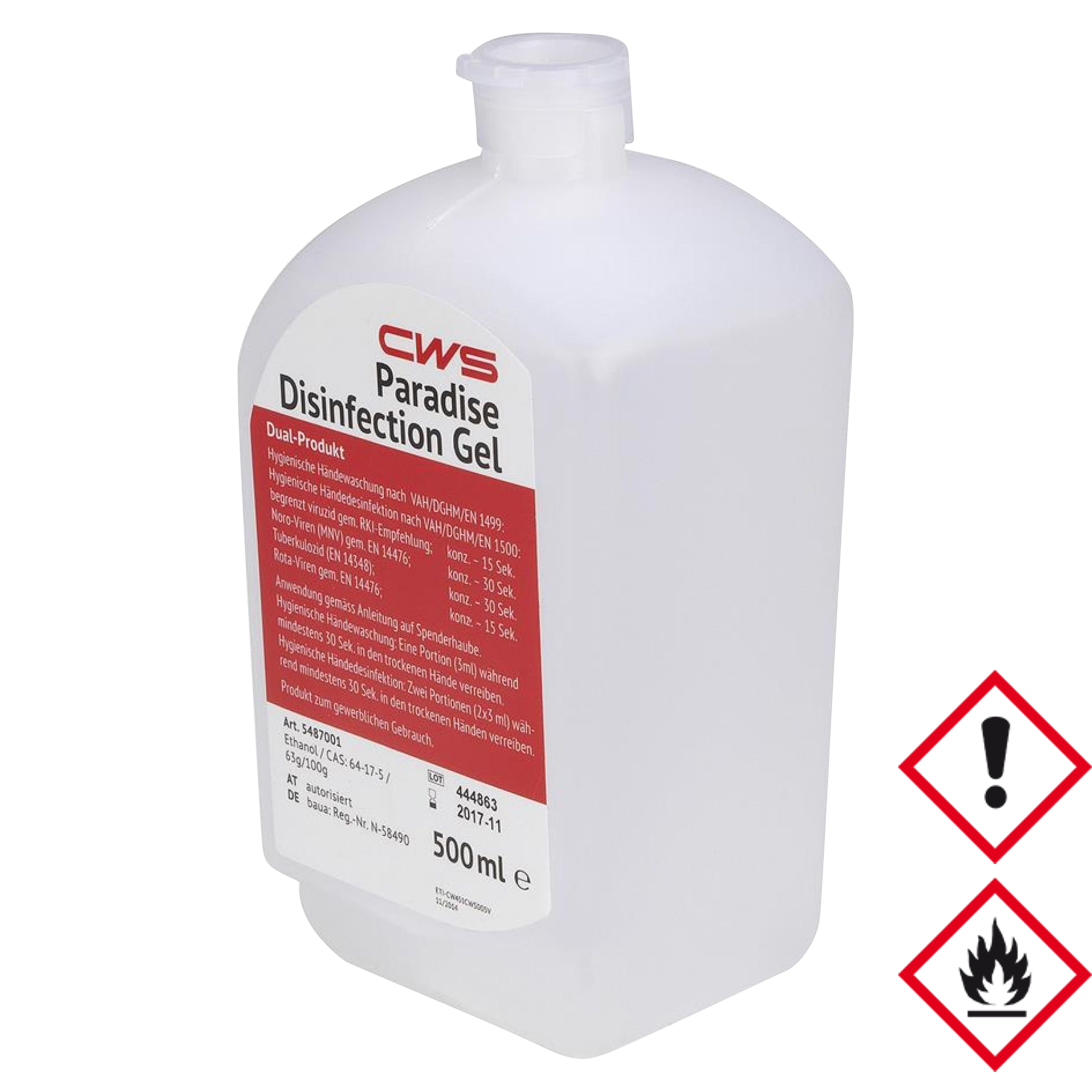 Cws Händedesinfektionsgel – für ParadiseLine – 500 ml