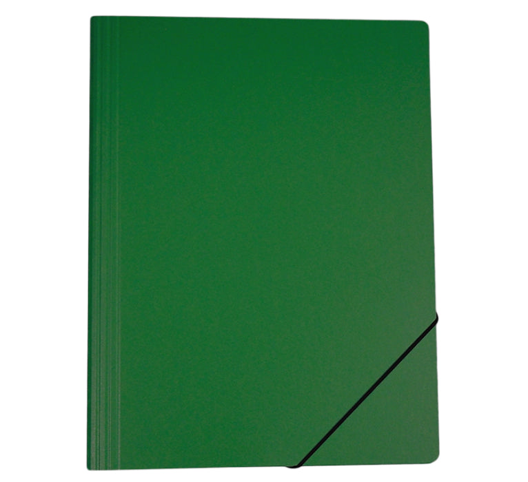 EROLA Sammelmappe für A4, Karton, Grün, mit Gummizug