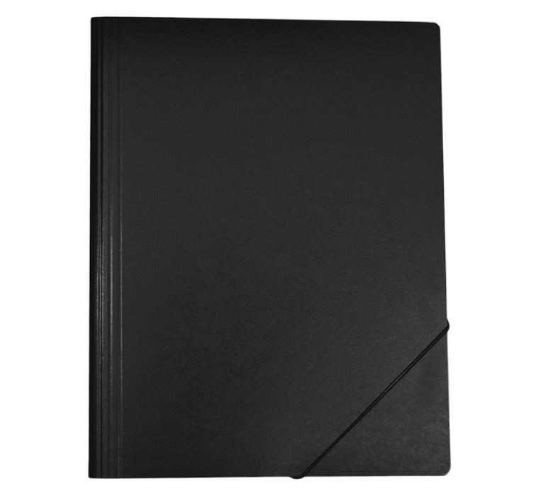 EROLA Sammelmappe für A4, Karton, Schwarz, mit Gummizug