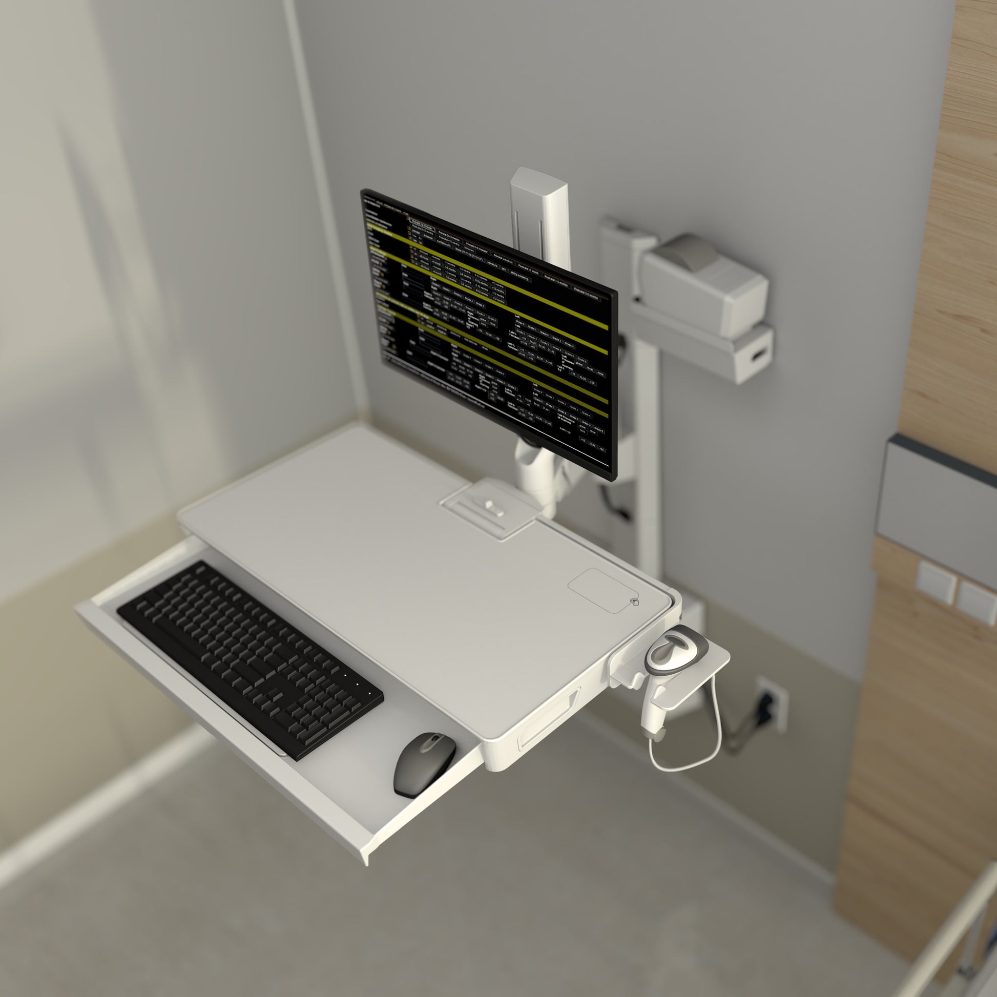 Ergotron CareFit Combo Wand-Schwenkarm – Weiss
