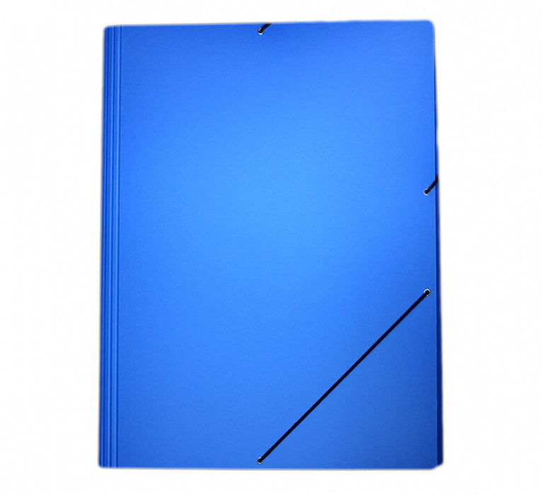 EROLA Zeichenmappe A3 – Gummiband, Karton, Blau, 3 Klappen, Füllhöhe 45 mm