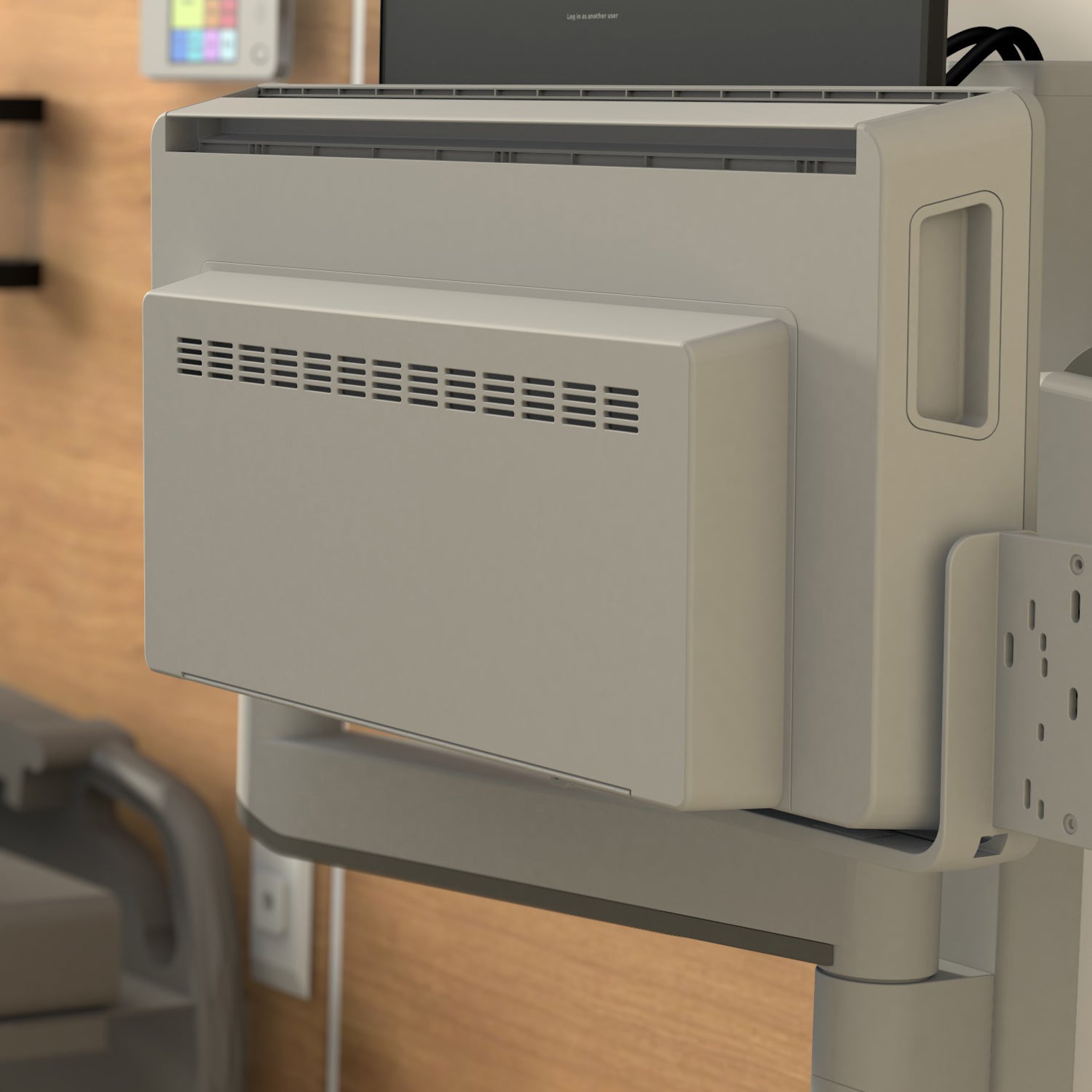 Ergotron CAREFIT COMBO CPU-Halterung für Fahrgestell – bis 18 cm, 1,8 kg – Weiss