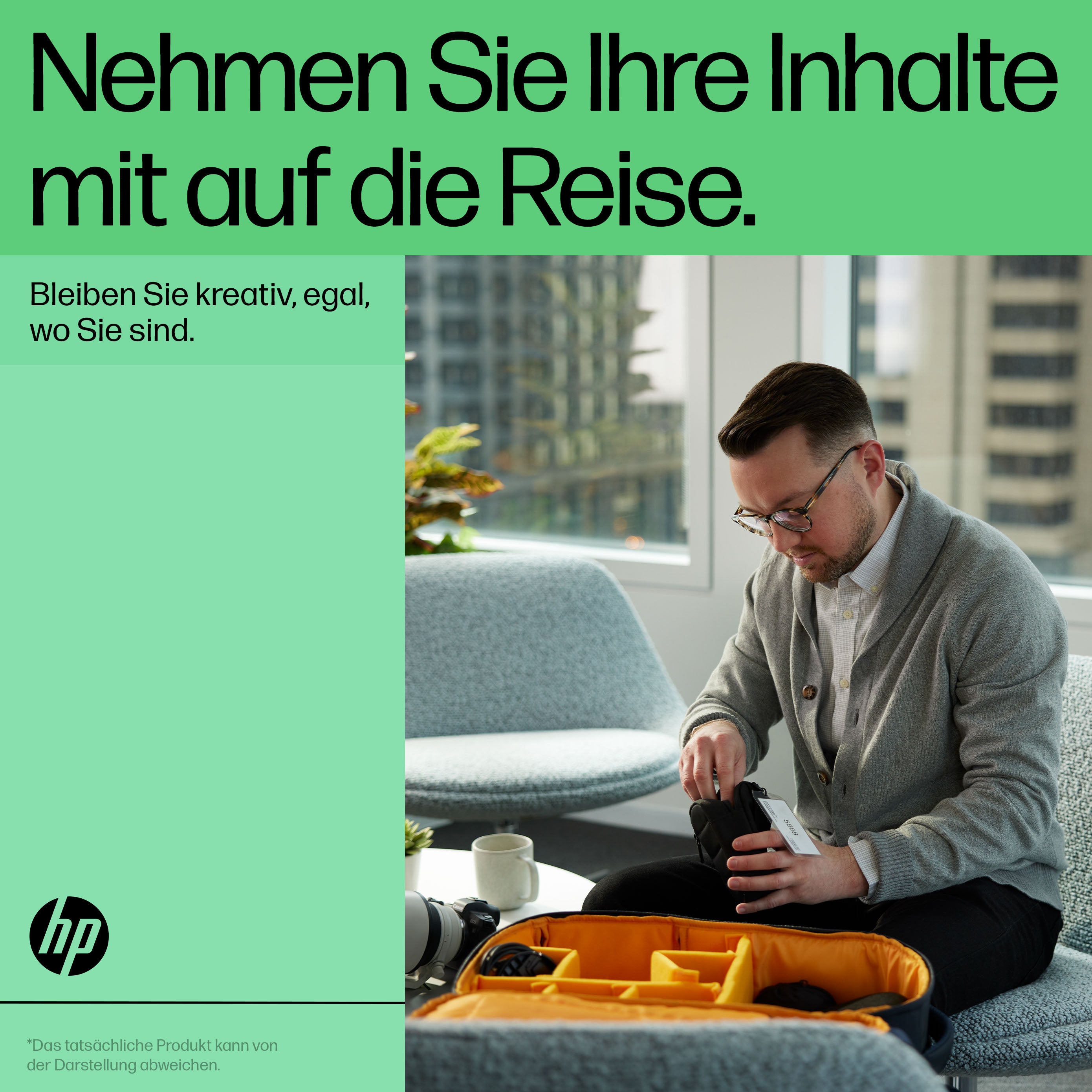 HP Notebook-Rucksack Creator – für 16,1", 30 l, Polyester – Blau, 320 × 460 × 185 mm