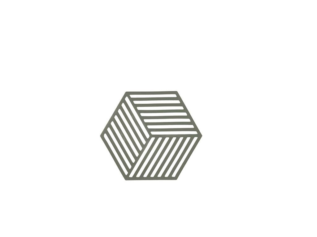 Zone Denmark Teekannen-Untersatz, Silikon, 16 × 14 × 0,9 cm, Olivgrün