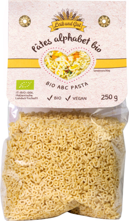 Leib und Gut Buchstaben – Bio, Vegan – 250 g
