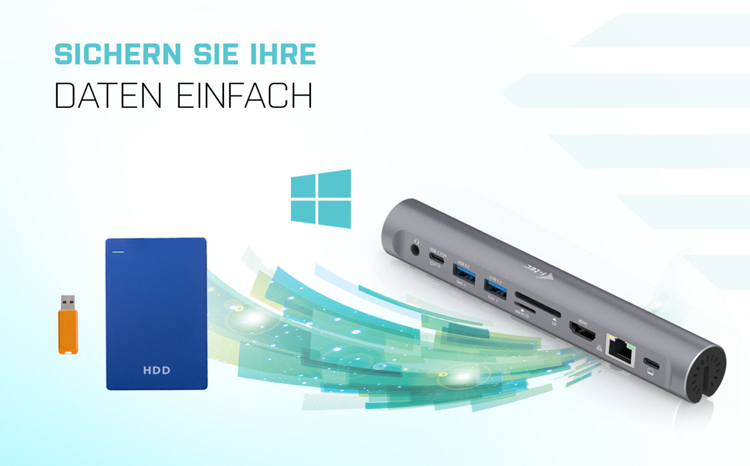 i-tec Laptop-Ständer – für Notebooks bis 15,6", mit USB-C-Dock (PD 100 W, Ethernet, HDMI, Kartenleser) – Grau
