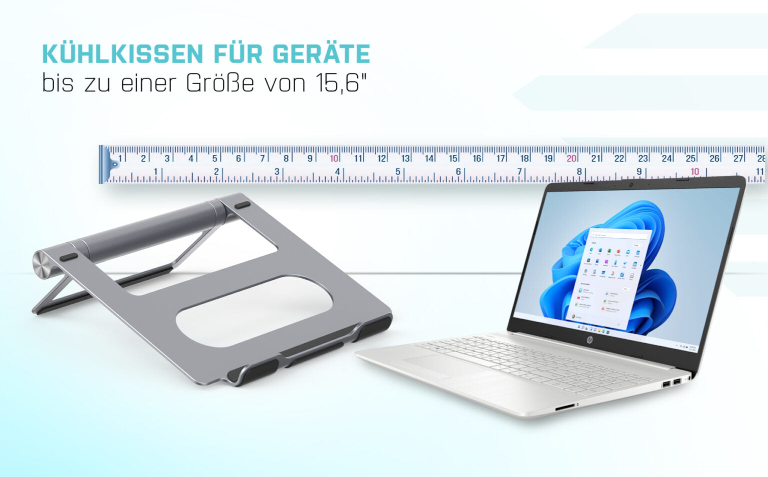 i-tec Laptop-Ständer – für Notebooks bis 15,6", mit USB-C-Dock (PD 100 W, Ethernet, HDMI, Kartenleser) – Grau