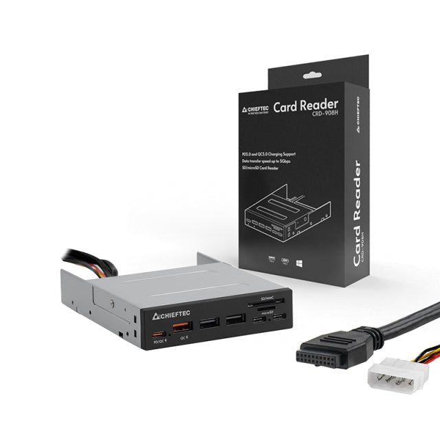 Chieftec CRD-908H Multiport-Adapter – USB-C, 2× USB-A, 2× USB-B, SD/microSD