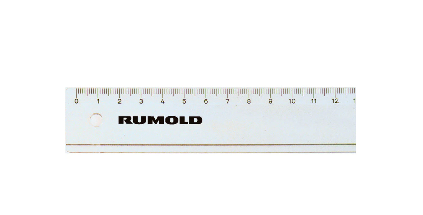 Rumold Lineal – Kunststoff – 40 cm – Tuschekante, Facette – Transparent – 10er-Pack
