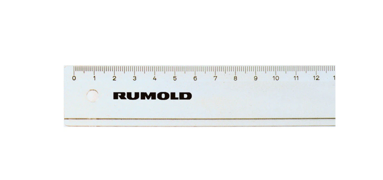 Rumold Lineal – Kunststoff – 20 cm – Tuschekante, Facette – Transparent – 10er-Pack