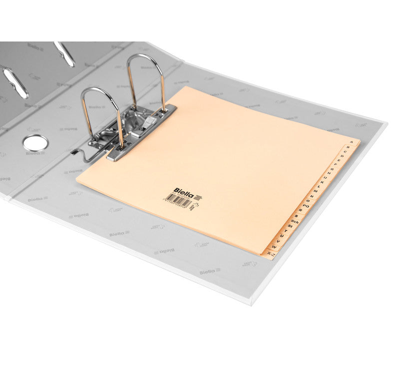 Biella Register – teildeckend, 24-teilig, Papier, braun, 2-fach gelocht, FSC-zertifiziert, für A4 hoch