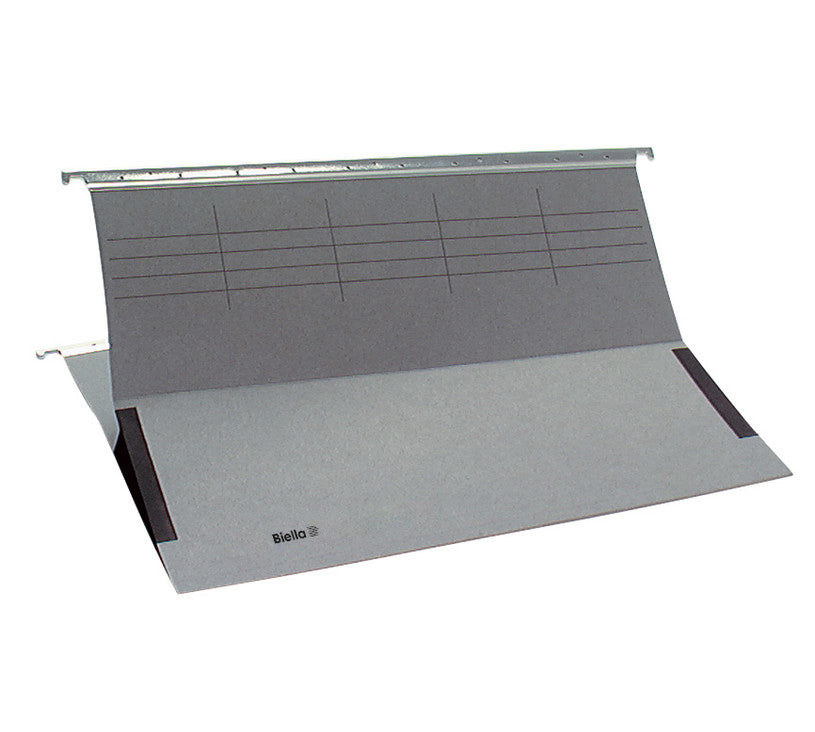 Biella Hängeordner für A4 – Karton, Grau, 320 × 250 mm, mit Vordruck