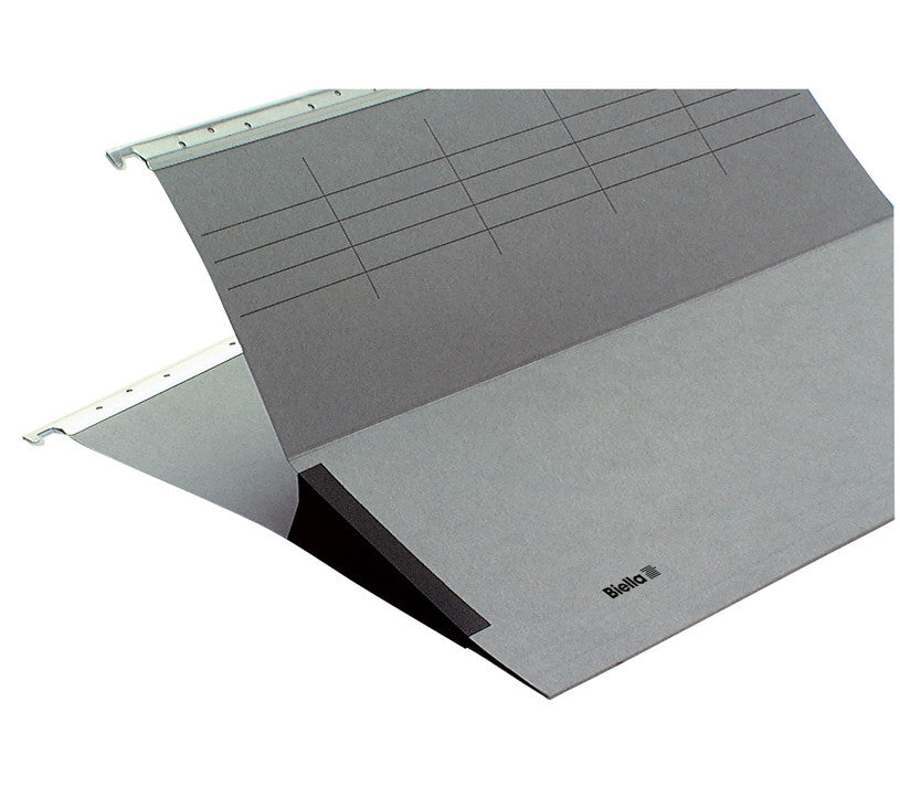 Biella Hängeordner für A4 – Karton, Grau, 320 × 250 mm, mit Vordruck