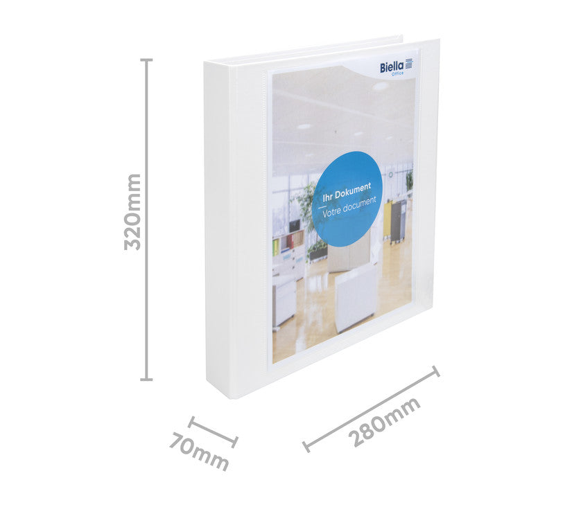 Biella Sichtbuch Creative XL – A4, mit Fronttasche, weiss, Karton
