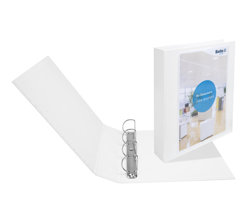 Biella Sichtbuch Creative XL – A4, mit Fronttasche, weiss, Karton