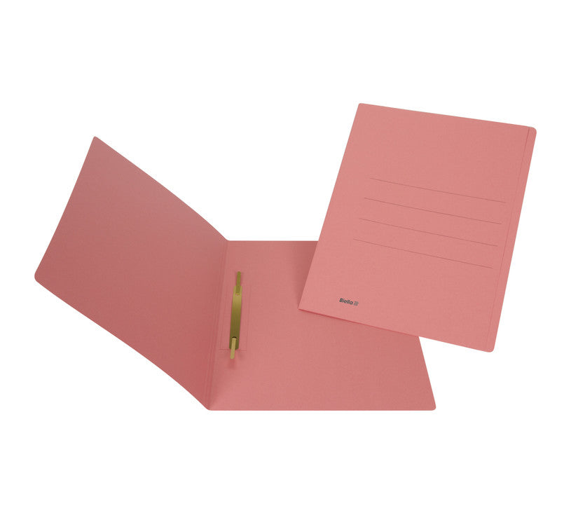 Biella Schnellhefter – A4, Karton, Rot, Heftzunge, Abgerundete Ecken, 240 g/m², 50 Stk.