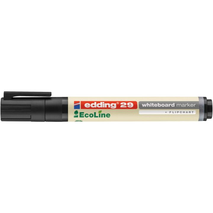 Edding Whiteboard-Marker 29 EcoLine – Keilspitze 1-5 mm – Schwarz – trocken abwischbar