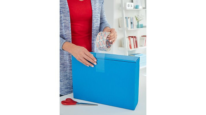 TESA Verpackungsband Crystal Clear – permanent, glatt, Kunststoff, 50 mm × 66 m, Kern Ø 76 mm