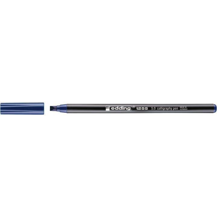 Edding Calligraphy 1255 Kalligrafiestift – Kalligrafiespitze, 5 mm, wasserfest, stahlblau