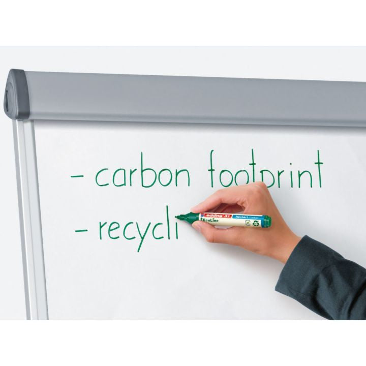 Edding Flipchart-Marker 31 EcoLine – Rundspitze 1,5-3 mm – Schwarz – Nachfüllbar