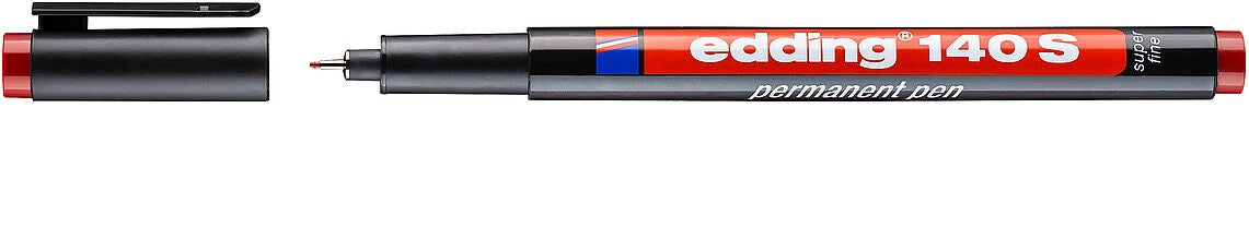 Edding Folienschreiber für Folien und andere glatte Oberflächen – Rot, 1er