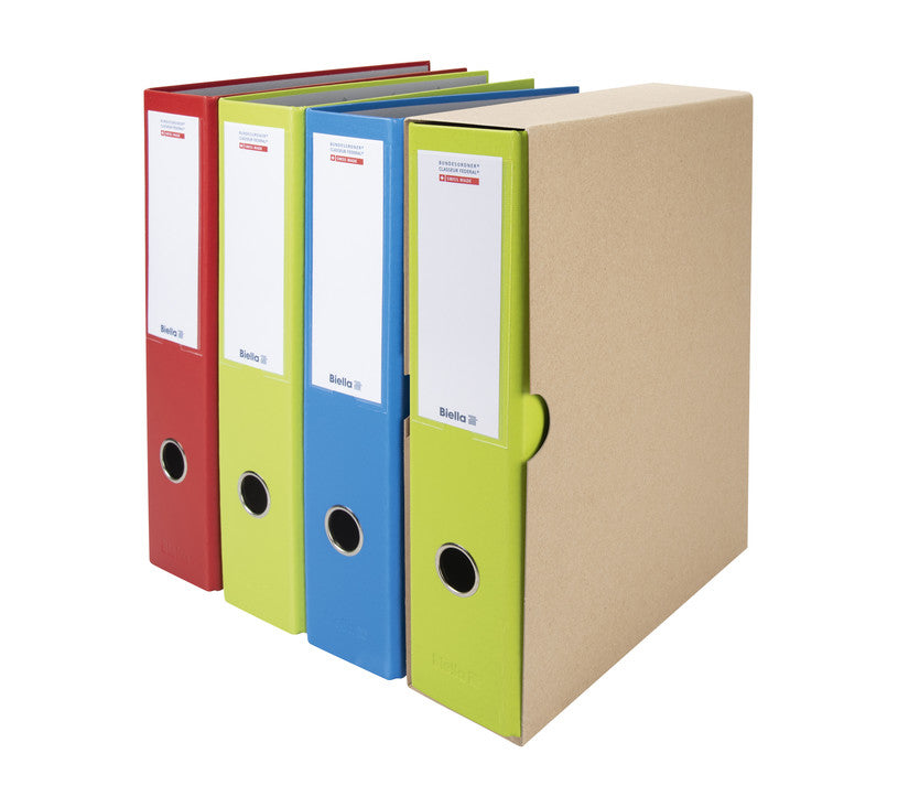 Biella Ordnerhülle/Futteral A4 – 70 mm, Braun, Karton, 5er Pack
