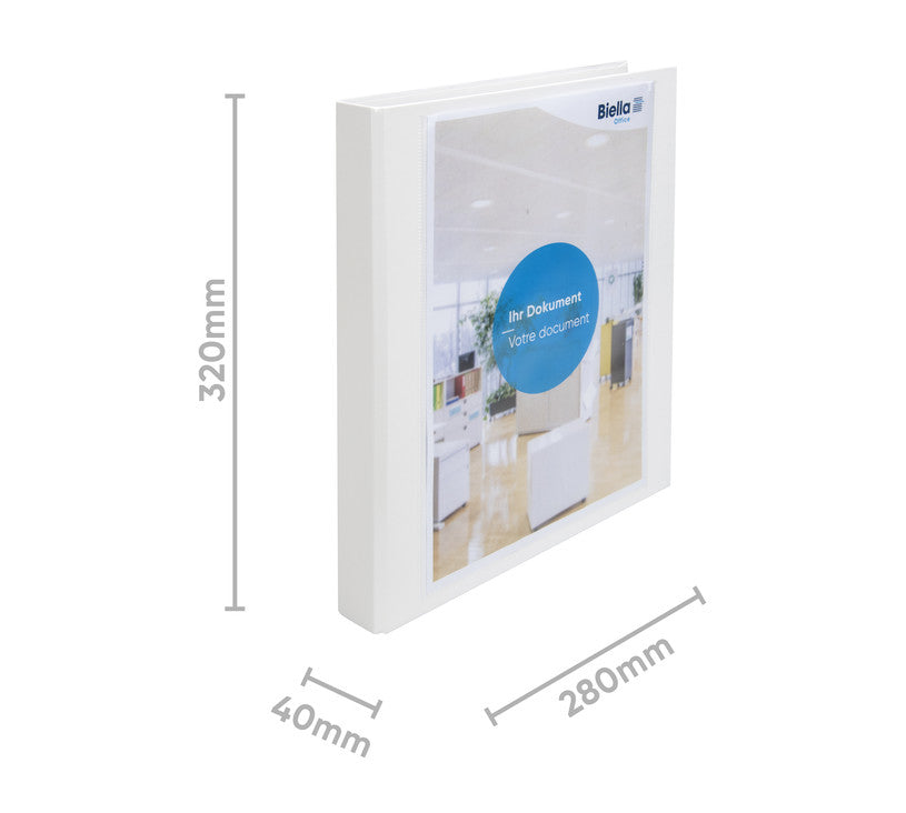 Biella Sichtbuch Creative XL – A4, mit Fronttasche, Weiss, Karton