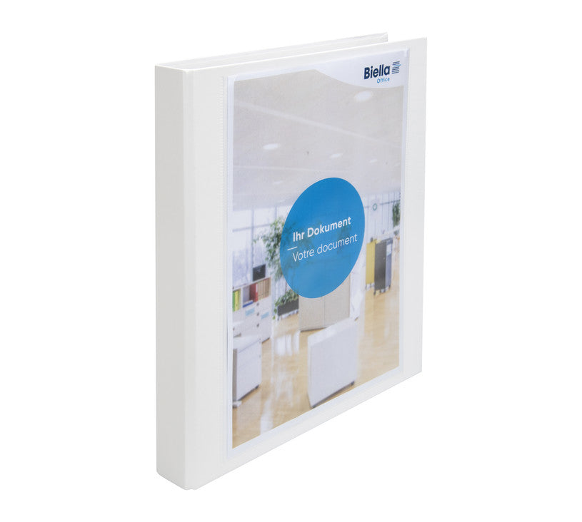 Biella Sichtbuch Creative XL – A4, mit Fronttasche, Weiss, Karton