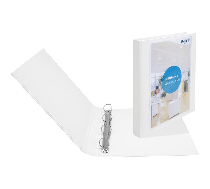 Biella Sichtbuch Creative XL – A4, mit Fronttasche, Weiss, Karton