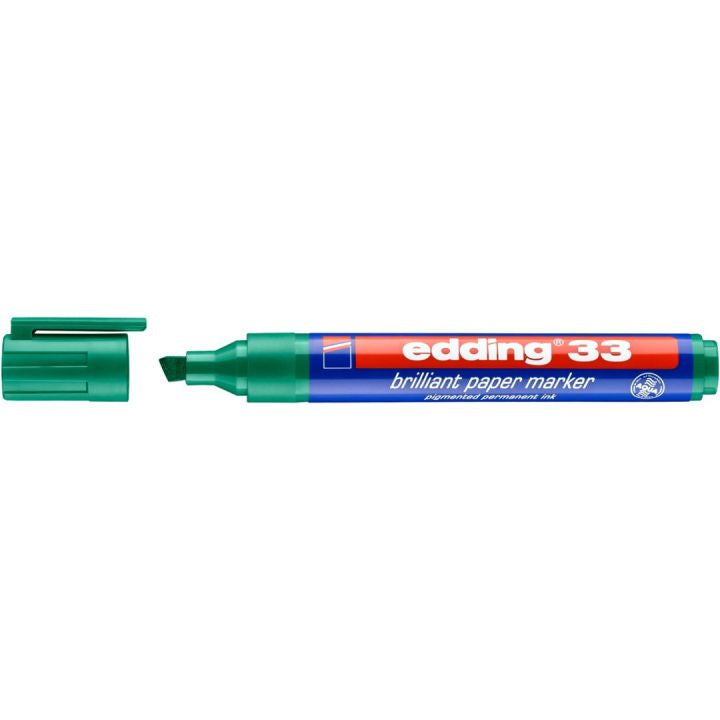 Edding Non-Permanent-Marker Brillant 33 – Keilspitze 1-5 mm – Grün – Nachfüllbar